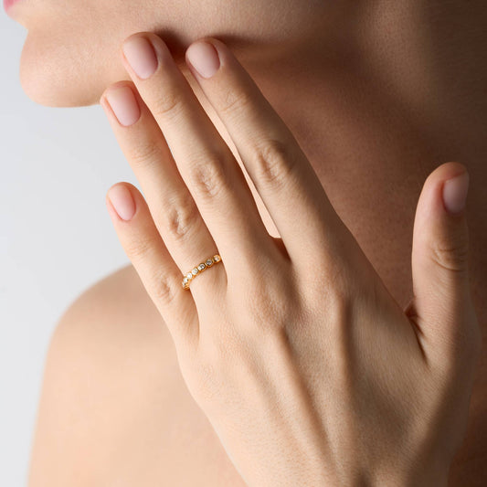 The Bezel Eternity Ring Gold Plated