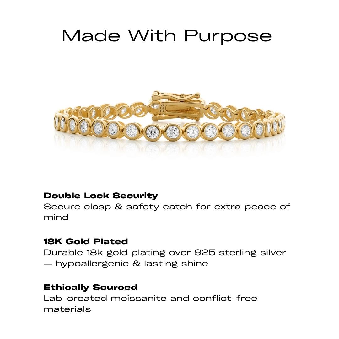 The Bezel Tennis Bracelet (Quick Ship)