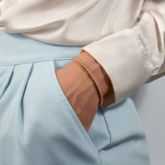 Moissanite Mini Bezel Tennis Bracelet - 18k Gold Plated