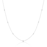 The Bezel Chain Necklace - 925 Sterling Silver