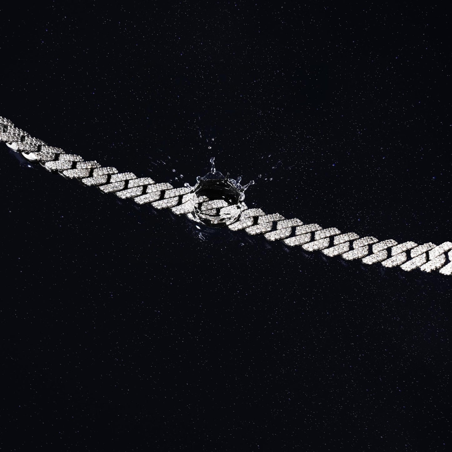 Moissanite Cuban Chain - 8mm, 18k Gold Plated