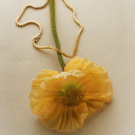 The Bezel Tennis Necklace - 18k Gold Plated