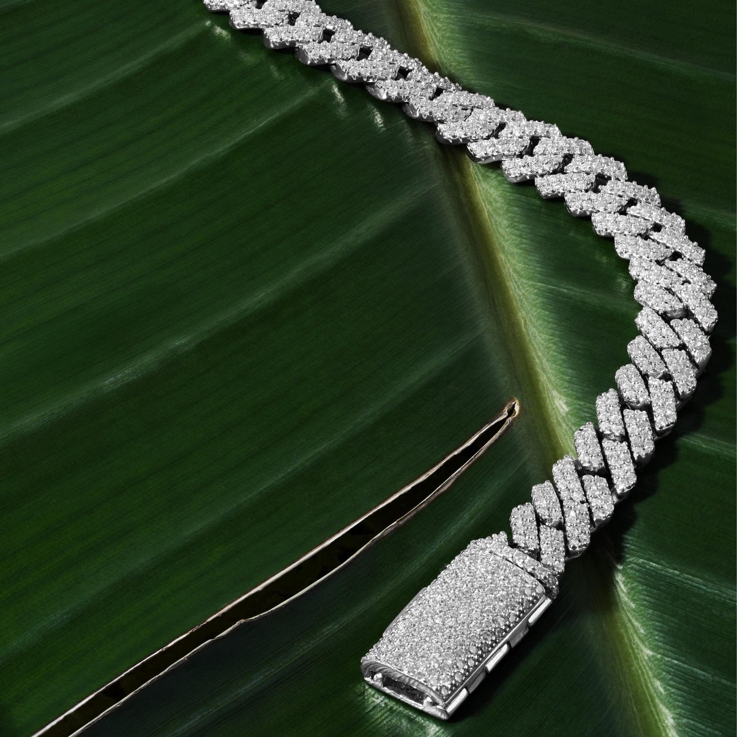 Moissanite Cuban Chain - 8mm, 18k Gold Plated