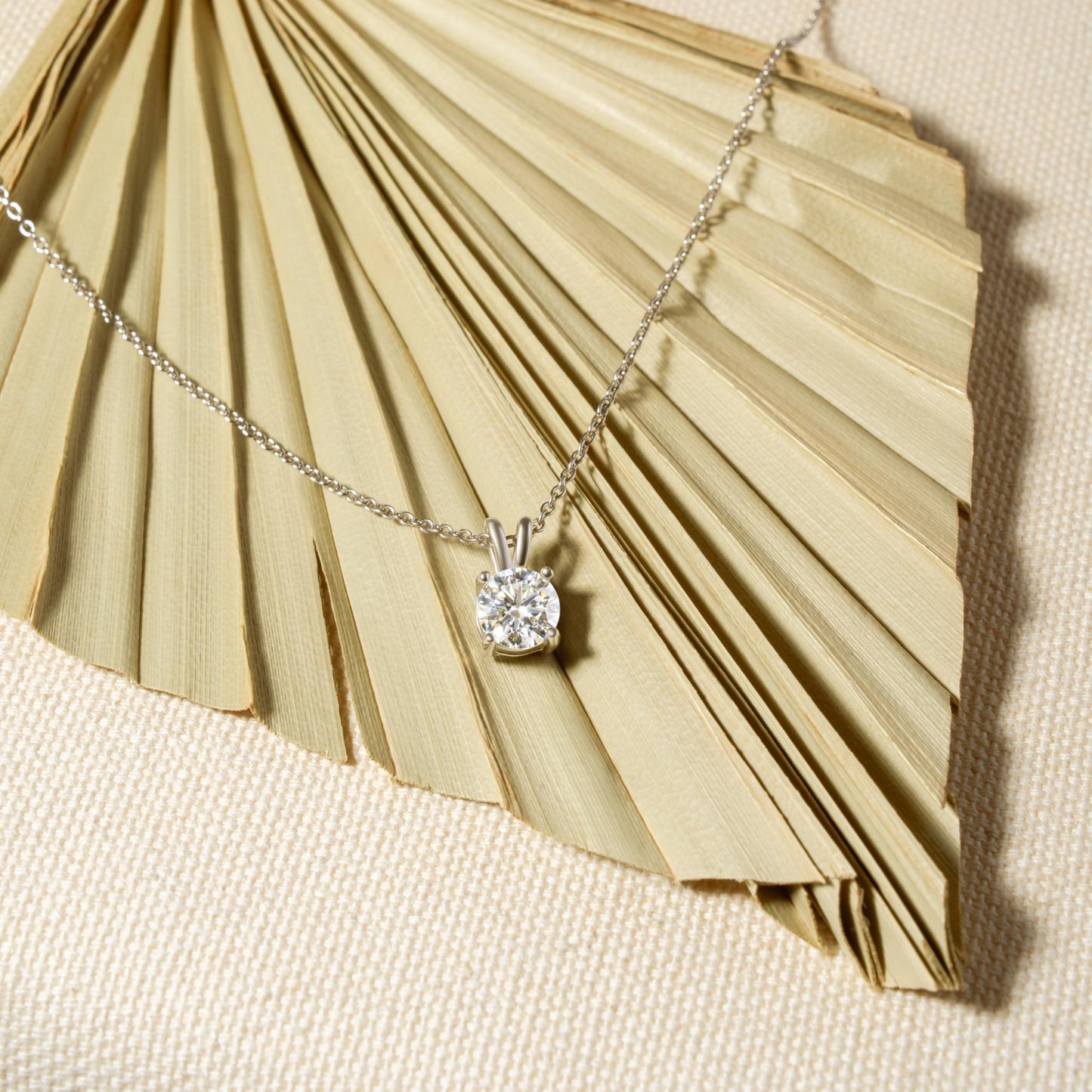 The Classic Solitaire Round Pendant Necklace