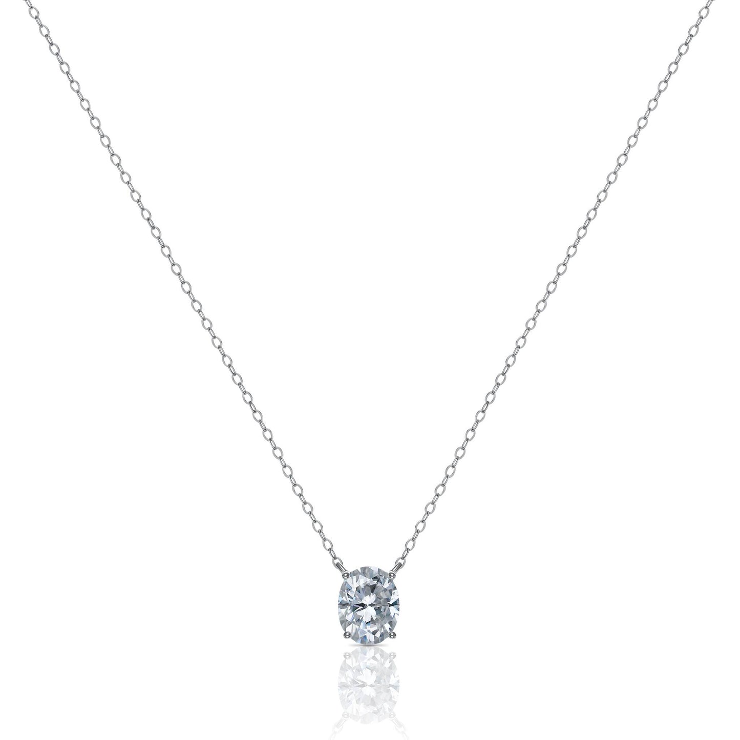 The 2CT Oval Moissanite Pendant Necklace