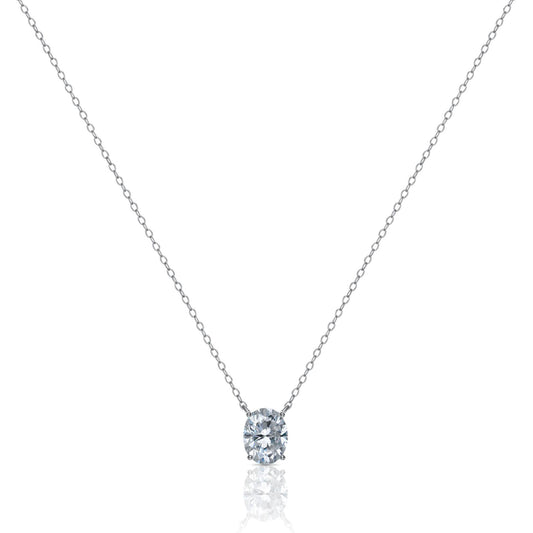 The 2CT Oval Moissanite Pendant Necklace