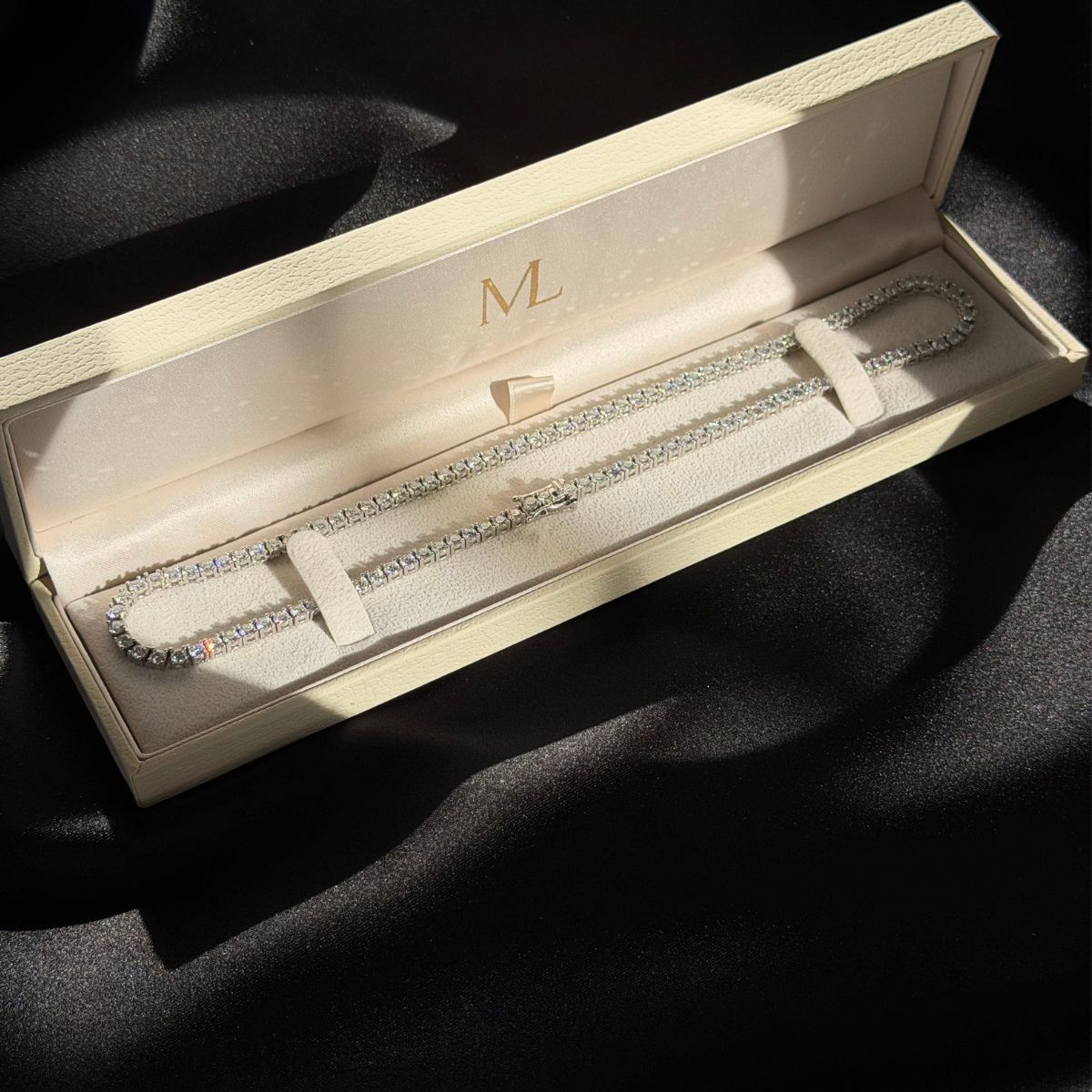 Moissanite Tennis Necklace - 18k Gold/Rhodium Plated