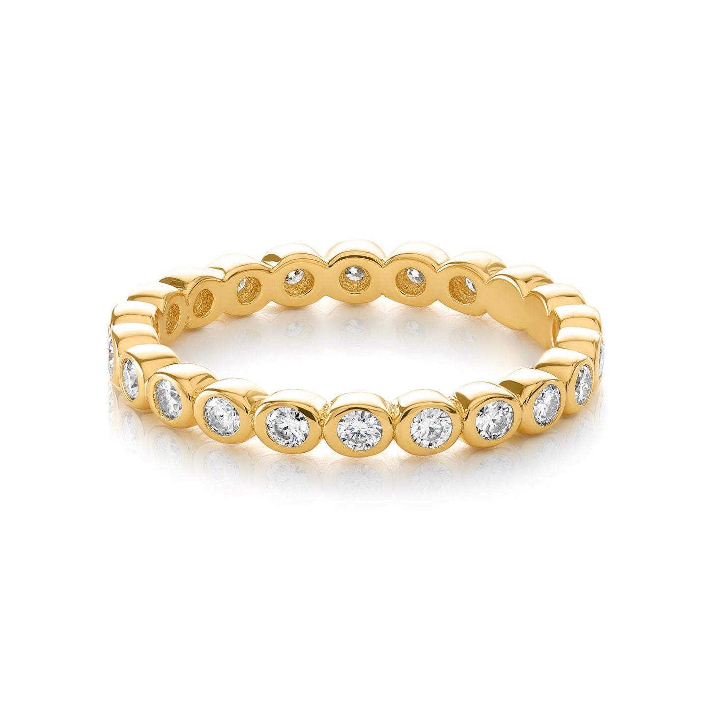 The Bezel Eternity Ring  Gold Plated