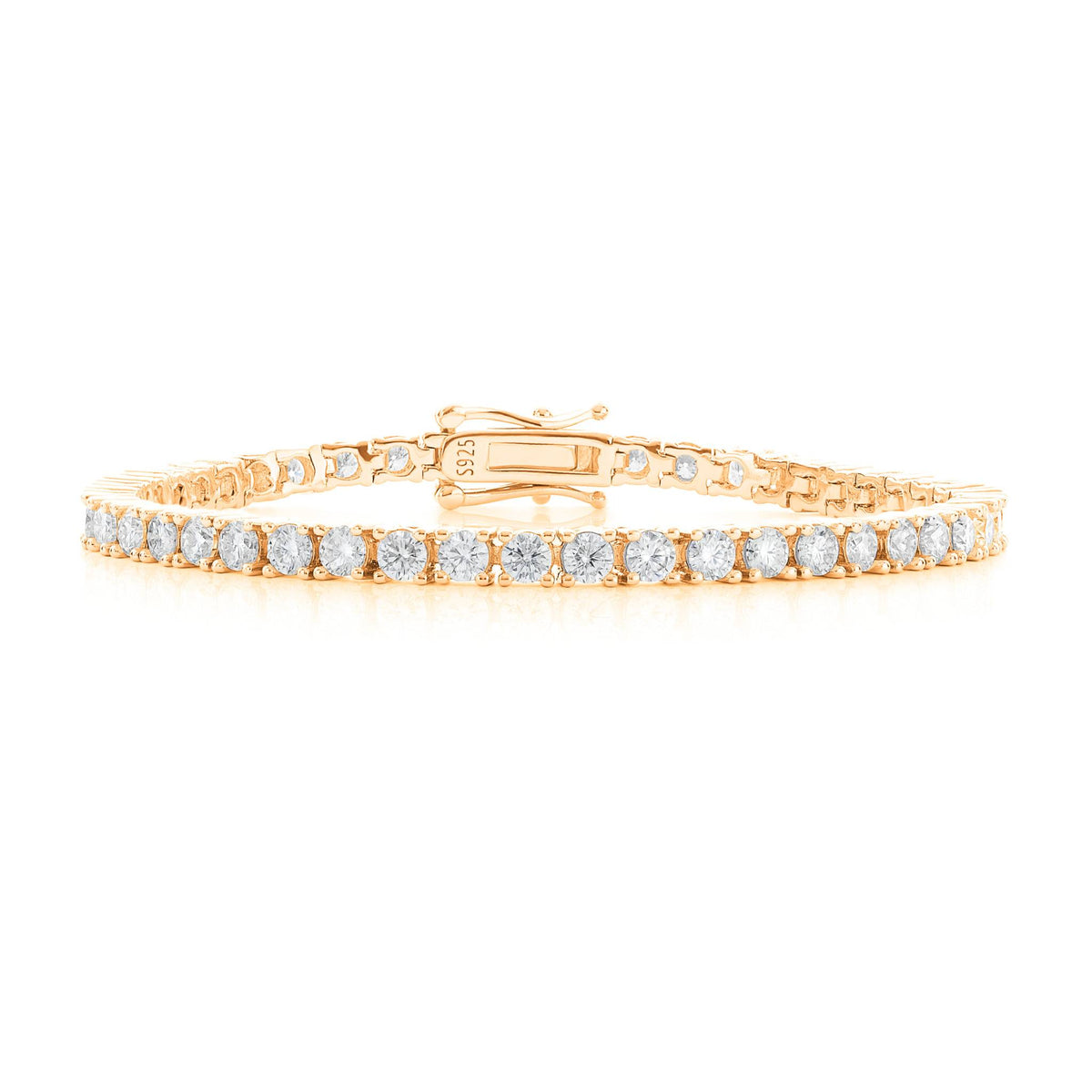 The Classic Moissanite Tennis Bracelet - 18k Gold/Rhodium Plated