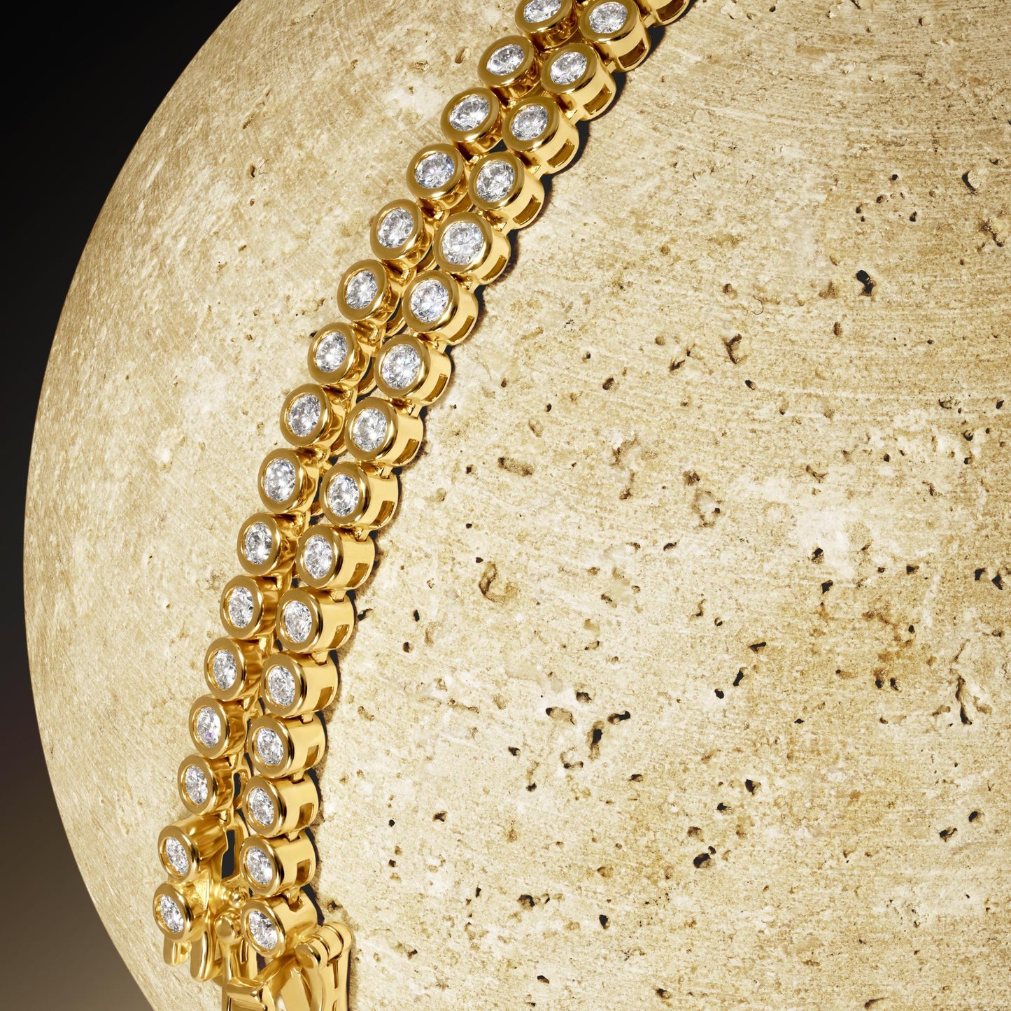 The Bezel Tennis Necklace - 18k Gold Plated