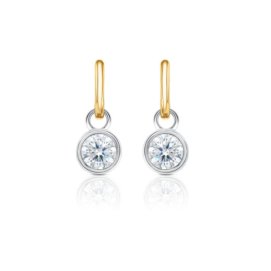 The Bezel Drop Earrings
