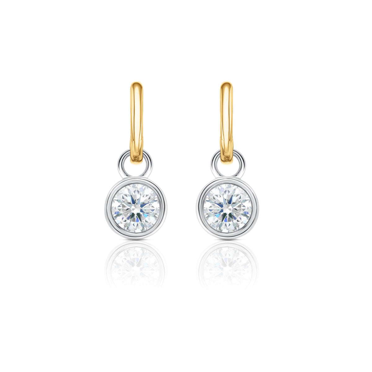 The Bezel Drop Earrings