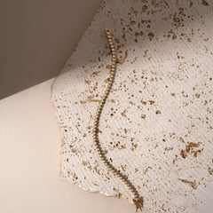 Moissanite Mini Bezel Tennis Bracelet - 18k Gold Plated
