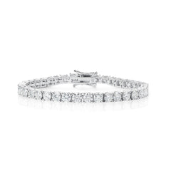 The Bold Moissanite Tennis Bracelet (4mm) - 18k Gold/Rhodium Plated