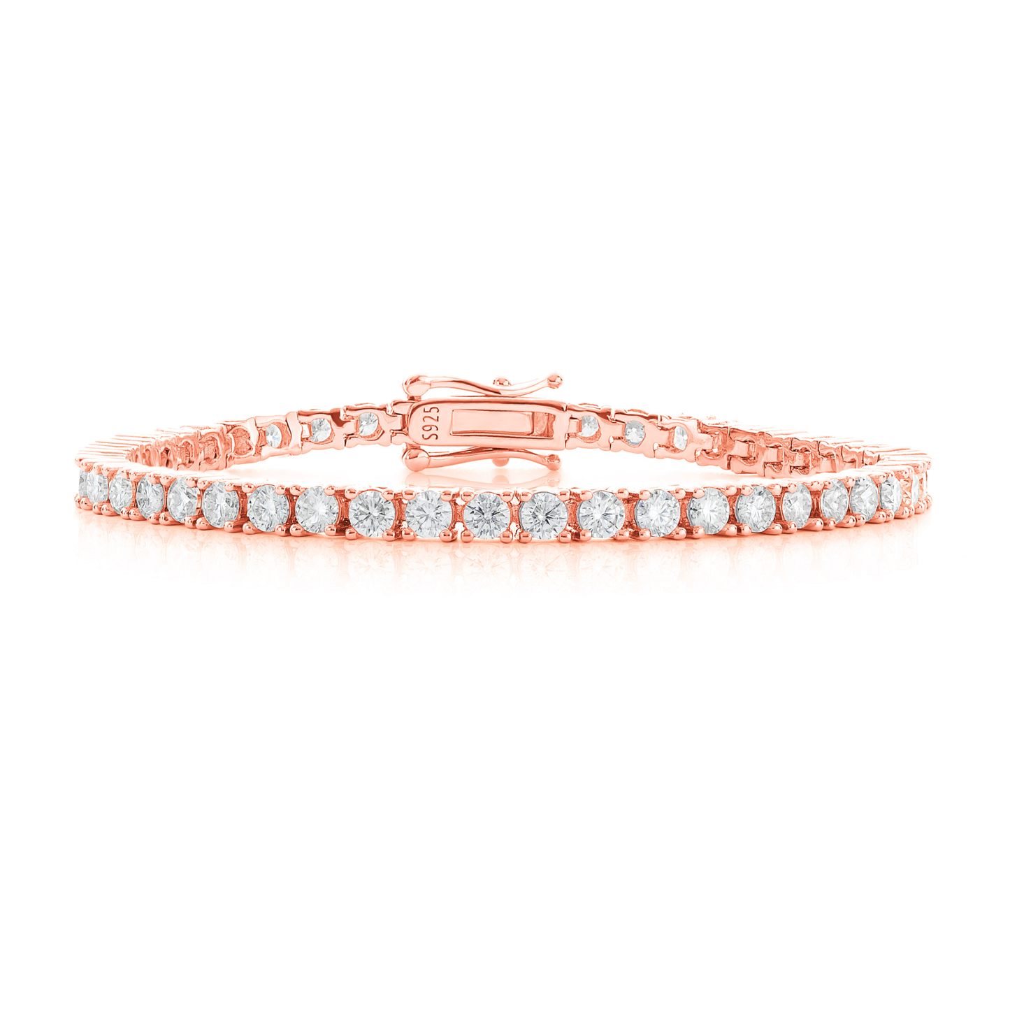 The Classic Moissanite Tennis Bracelet - 18k Rose Gold