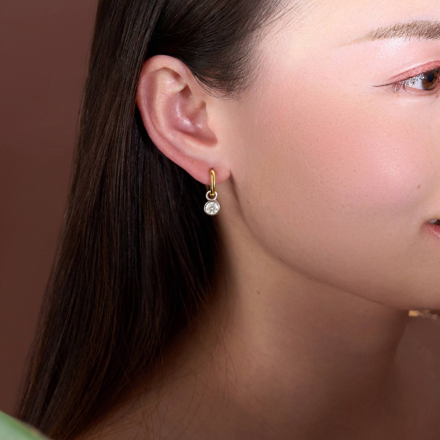 The Bezel Drop Earrings